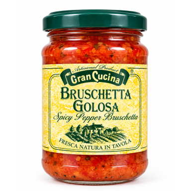 Brusketa GOLOSA su pikantiškais pipirais, aštri 180g