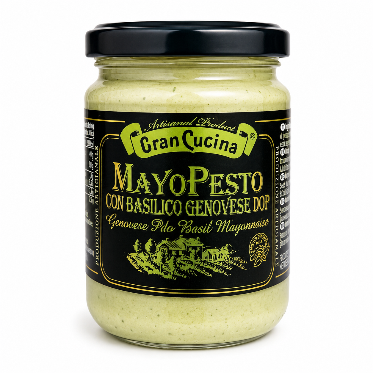 Itališkas majonezas Pesto Genovese su bazilikais D.O.P