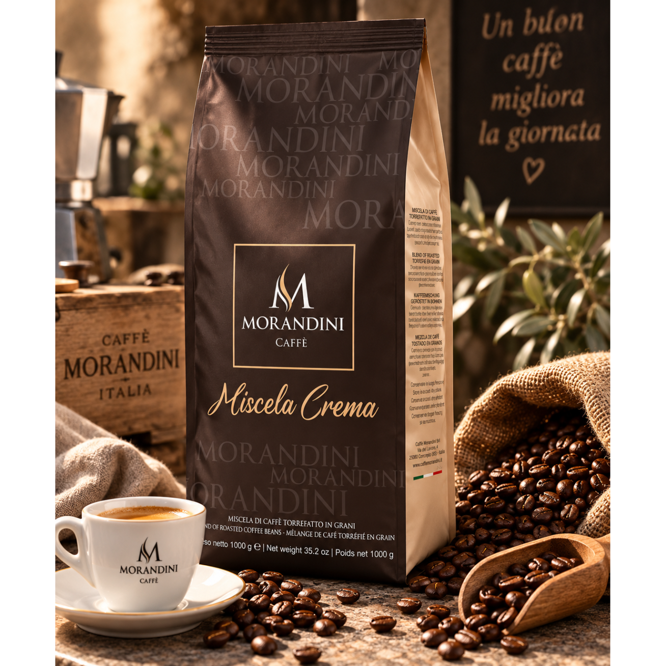 Itališka kava Miscela Crema 1kg/250g 1
