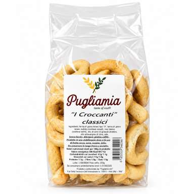 Itališki klasikiniai Tarallini PUGLIAMIA 200g