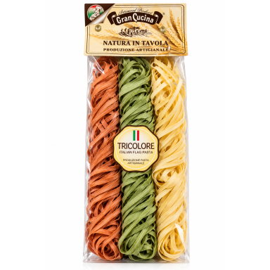 Itališki trispalviai makaronai su kiaušiniais Tagliatelle  500g